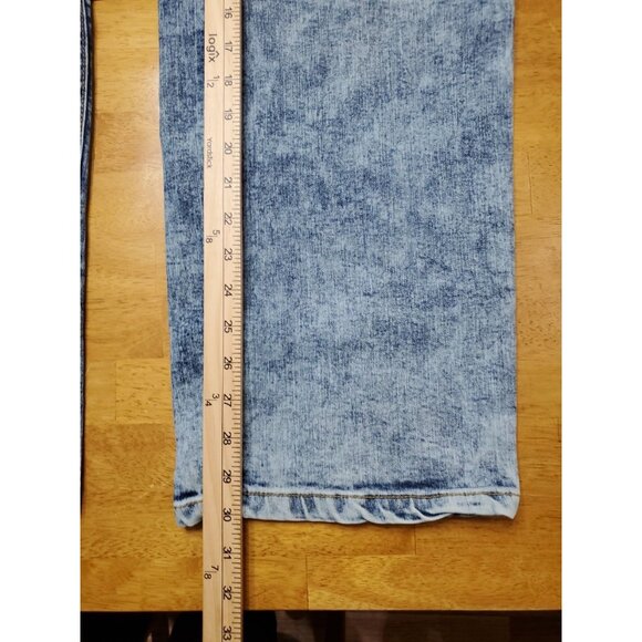 Marc Ecko Cut And Sew Mens Blue Denim Jeans Straight Fit Size 42x30 Baggy Y2K - Picture 2 of 12